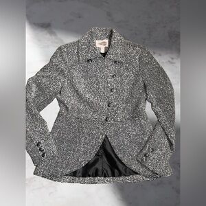 Forever 21 Ladies Buttoned Jacket Black & White Sz Large